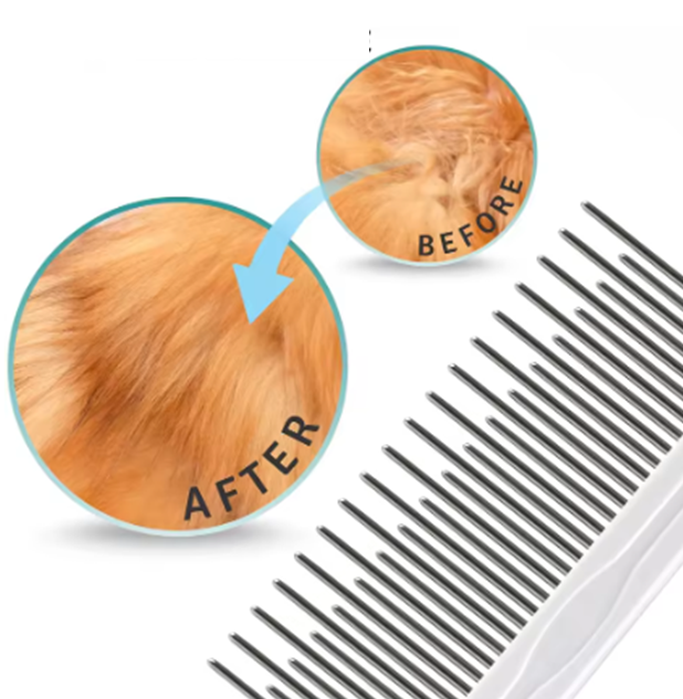 Clean Comb: The Ultimate Pet Grooming Needle Brush for a Shiny, Tangle-Free Coat!