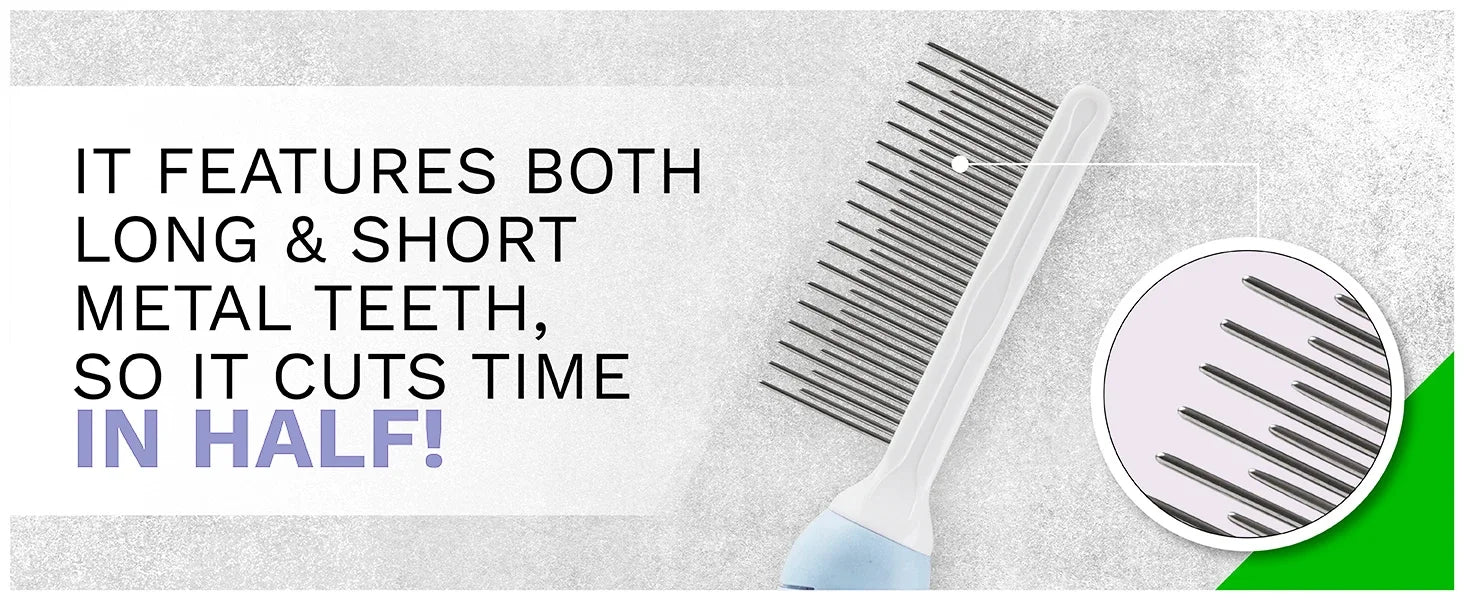 Clean Comb: The Ultimate Pet Grooming Needle Brush for a Shiny, Tangle-Free Coat!