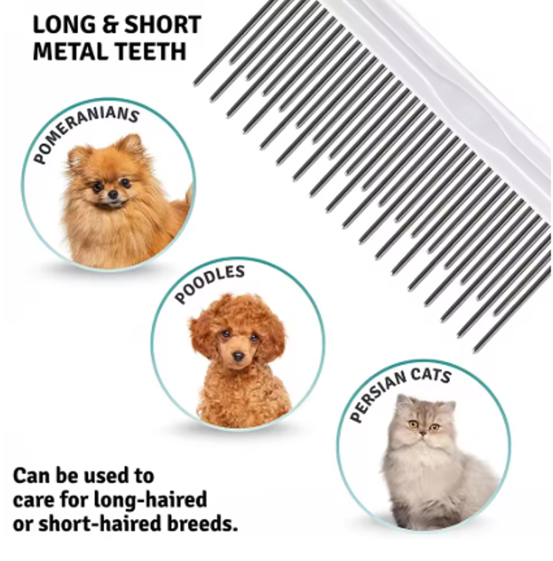 Clean Comb: The Ultimate Pet Grooming Needle Brush for a Shiny, Tangle-Free Coat!