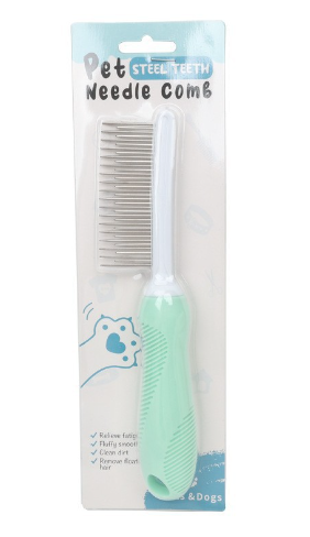 Clean Comb: The Ultimate Pet Grooming Needle Brush for a Shiny, Tangle-Free Coat!