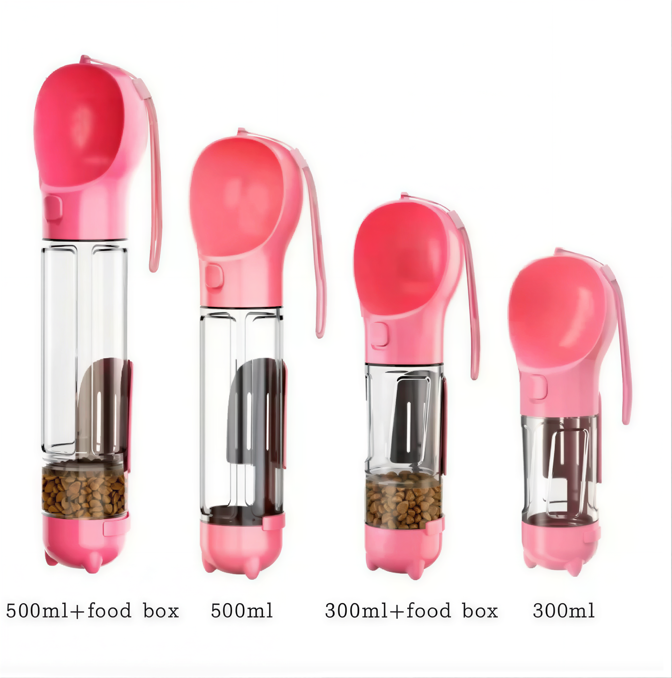 3-in-1 Dog Water Bottle & Food Dispenser – Portable, Leak-Proof Travel Bowl