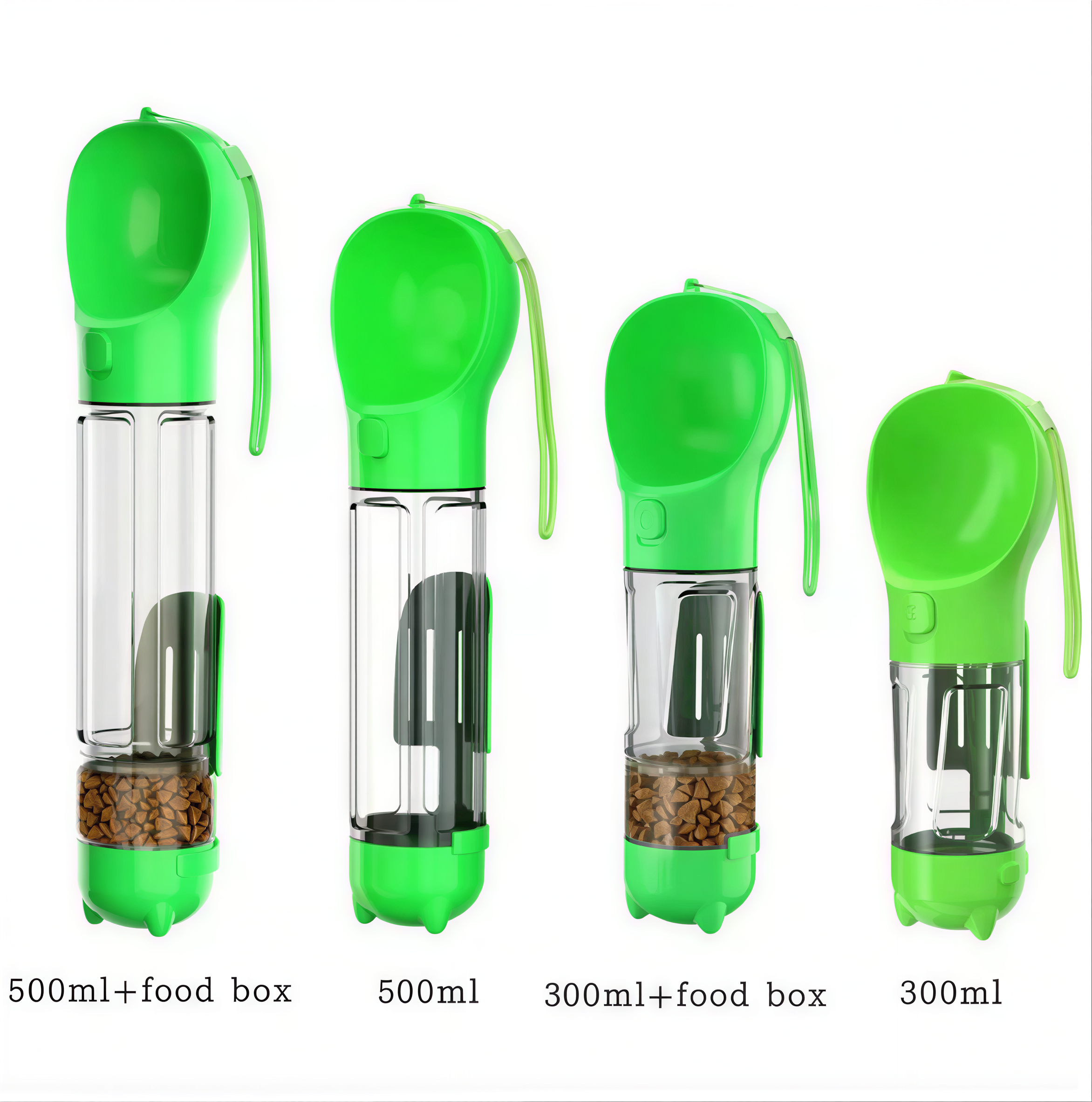 3-in-1 Dog Water Bottle & Food Dispenser – Portable, Leak-Proof Travel Bowl