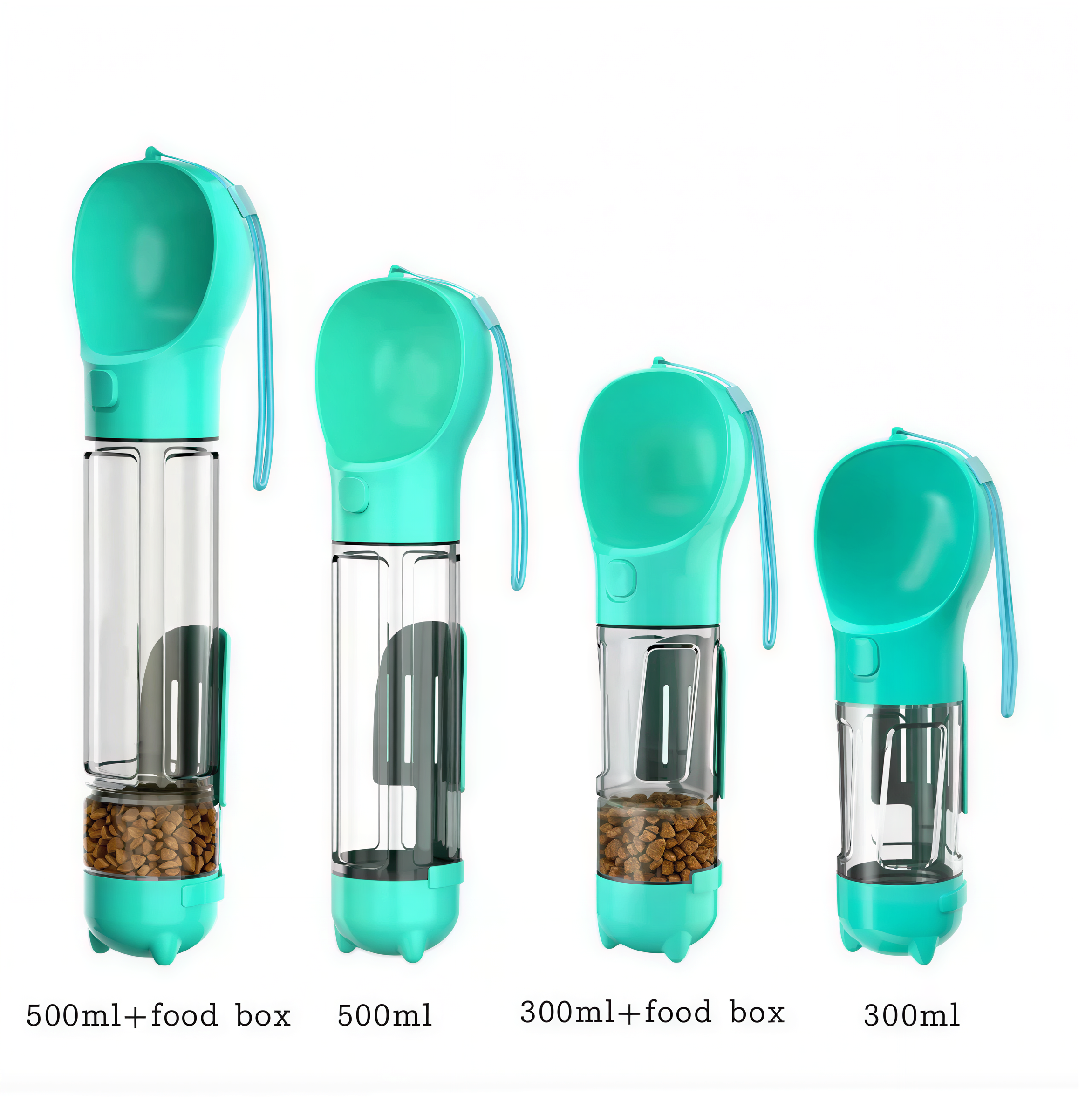 3-in-1 Dog Water Bottle & Food Dispenser – Portable, Leak-Proof Travel Bowl